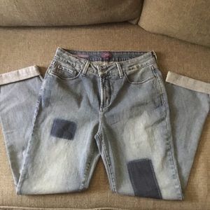 NYDJ patched Sylvia relaxed boyfriend jeans 10